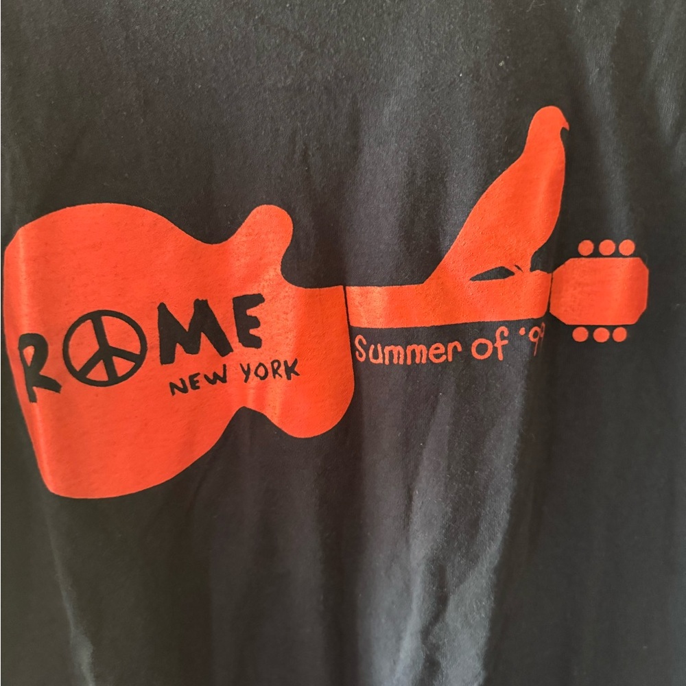 Woodstock 99 (Rome, NY) Screen Stars Navy and Red Graphic Tee